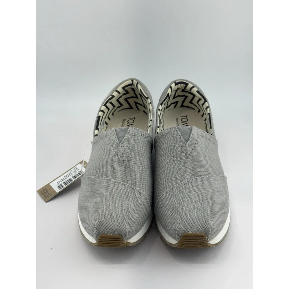 Toms Resident Plus Women's Size 10 Gray Canvas Slip In Casual Shoes New in Box